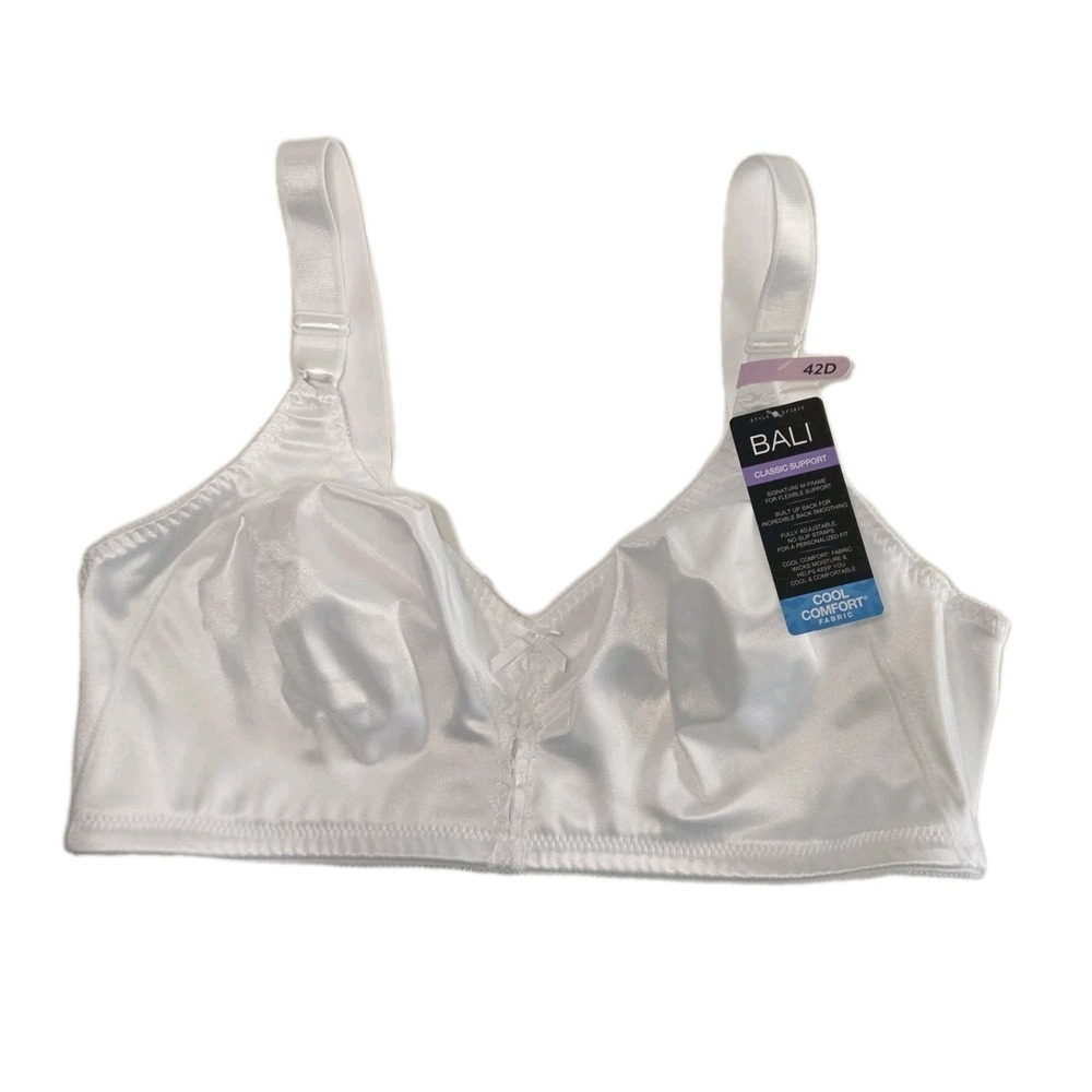 Bali Classic Support Wire Free Bra Style DF3820 Size 42 D NWT Retail $44